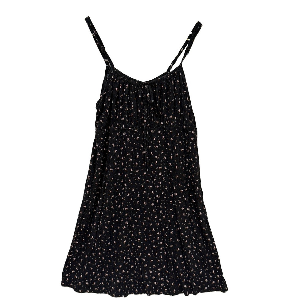 Billabong Black Ditsy Floral Minidress Size Small Flower Beach Fun Flirty